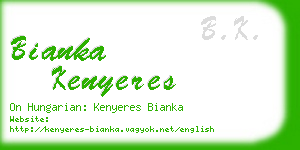 bianka kenyeres business card